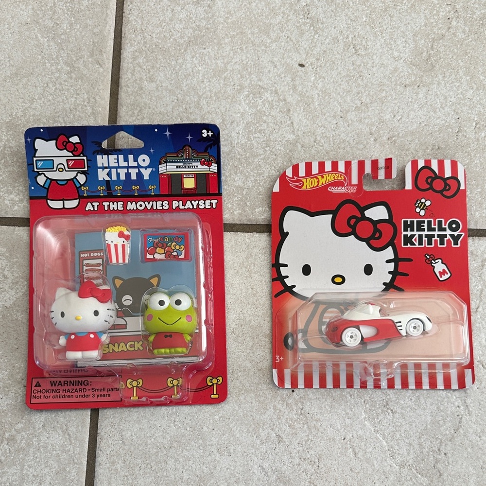 Hello Kitty Movie Playset with Red Hot Wheels Car